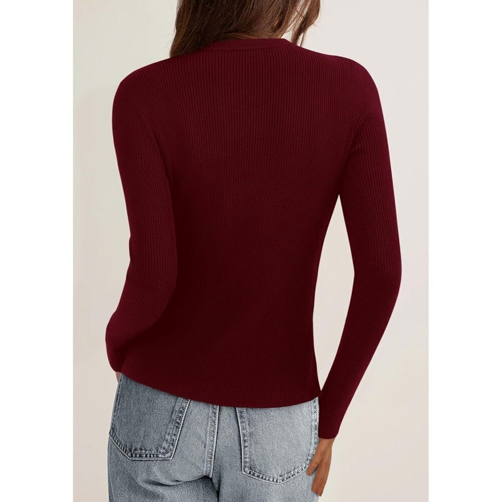 Womens Lightweight Ribbed Knit Cardigan Long Sleeve Button Up Fall Fashion - Picture 6 of 7